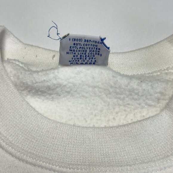 Vintage Crazy Shirts Kauai Crew Neck Sweatshirt Mens XL 26x27.5 White Hawaii - Picture 6 of 13